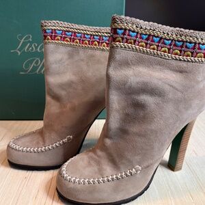 Donald J Pliner Morocco Booties - Tan (NIB)